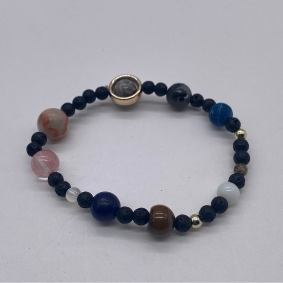 Solar System Bracelet Nine Planets of the Universe Elastic Bracelet - Picture 4 of 4